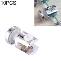 10 stuks zink legering Bright vaste beugel aansluiting 10mm cilindrische glazen Bevestigingsklem met onderstel