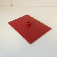 Voetplaat volledig kunststof rood