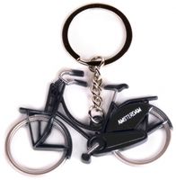 Matix sleutelhanger Amsterdam fiets 7 cm staal zwart - thumbnail