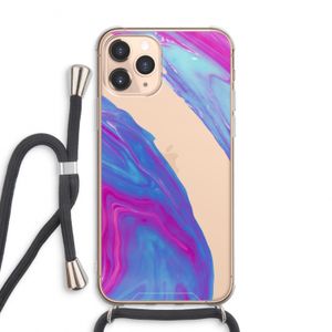Zweverige regenboog: iPhone 11 Pro Max Transparant Hoesje met koord