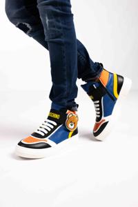 Moschino Sneakers 75980 Dames/Kids Blauw/Zwart - Maat 37 - Kleur: ZwartGeelBlauwOranje | Soccerfanshop