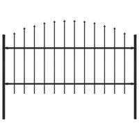 VidaXL Tuinhek met speerpunt staal 181x125 cm zwart