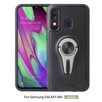 Anti-slip Y-vormige TPU mobiele telefoon geval met roterende auto beugel voor Galaxy A40 (groen)