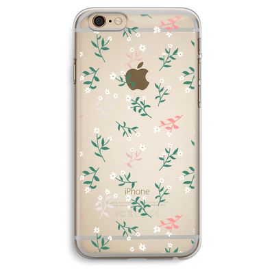 Small white flowers: iPhone 6 Plus / 6S Plus Transparant Hoesje