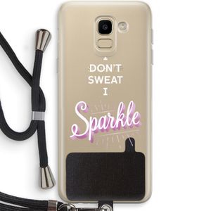 Sparkle quote: Samsung Galaxy J6 (2018) Transparant Hoesje met koord