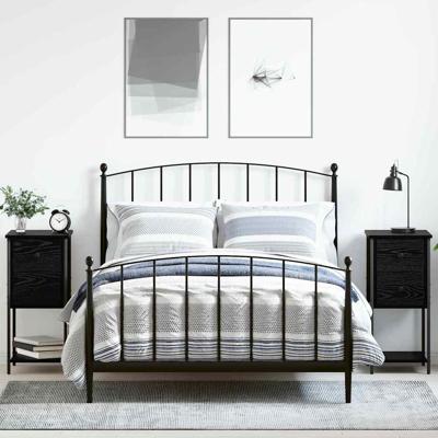 Nachtkastje met lade 2 pcs Zwart eiken 32 x 42 x 70 cm