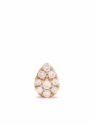 Djula bijou d'oreille Pear en or rose 18ct serti de diamants