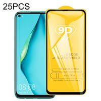 Voor Huawei P40 Lite 25 PCS 9D Full Glue Full Screen Tempered Glass Film
