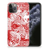 Silicone Back Case Apple iPhone 11 Pro Angel Skull Rood