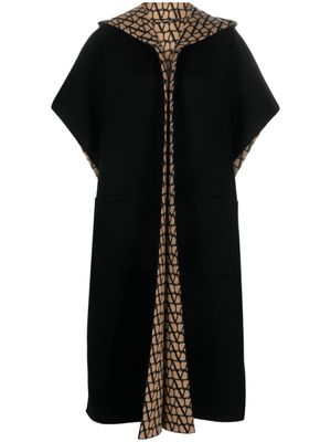 Valentino Garavani manteau Toile Iconographe à design reversible - Noir