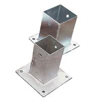 Paalhouder op plaat 12,1x12,1x15 cm Tuindeco - Tuindeco Paalhouder op plaat 12,1x12,1x15 cm Tuindeco - Tuindeco