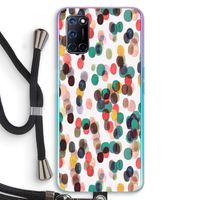 Tropical Dots: Oppo A52 Transparant Hoesje met koord