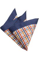 OLYMP Pochet rood/blauw/geel, Ruit