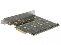 Delock 89888 PCI Express x4-kaart > 4 x interne M.2 Key B met RAID - thumbnail
