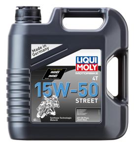 Motorolie Motorbike 4T 15W-50 Street LIQUI MOLY, Viscositeit klasse SAE: 15W50: , 4.0, L, u.a. für Yamaha, BMW, Honda, Triumph, Ducati, KTM, Kawasaki,