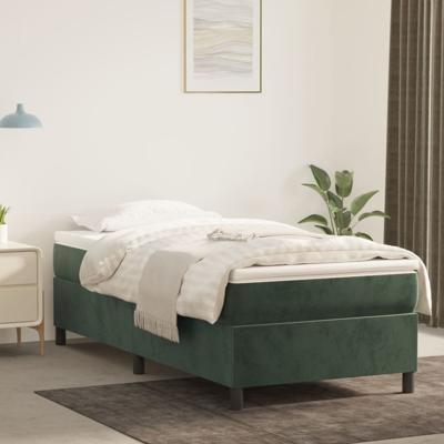 Bedframe zonder matras 100x200 cm fluweel donkergroen
