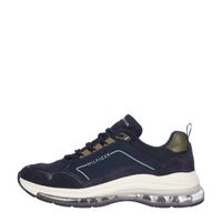 Tommy Hilfiger Air Runner Mix leren sneakers donkerblauw - thumbnail