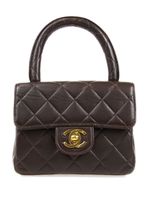 CHANEL Pre-Owned mini sac à main à rabat (années 1990-2000) - Marron - thumbnail