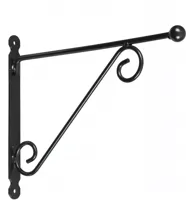 Nature Muurhaak knop zwart h31b39cm