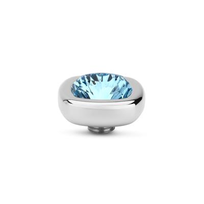 Melano Vivid Quadrate Steentje Aquamarine Zilver