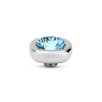 Melano Vivid Quadrate Steentje Aquamarine Zilver