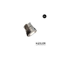 Inbouwspot Häsler Grado Incl. Fase Aansnijding Dimbaar 3.4 cm 1.8 Watt Warm Wit RVS look Set 8x - thumbnail