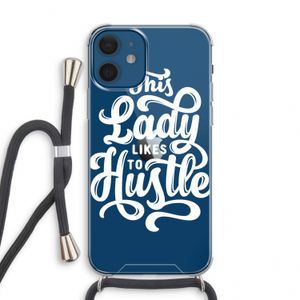 Hustle Lady: iPhone 12 mini Transparant Hoesje met koord