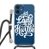 Hustle Lady: iPhone 12 mini Transparant Hoesje met koord