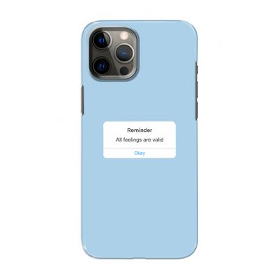 Reminder: Volledig geprint iPhone 12 Hoesje