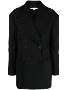 Stella McCartney manteau en laine à boutonnière croisée - Noir