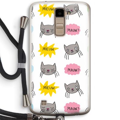 Meow: LG K10 (2016) Transparant Hoesje met koord