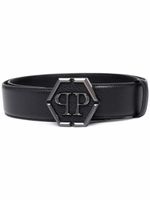 Philipp Plein ceinture à boucle logo - Noir