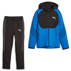 PUMA Evostripe Trainingspak Kids Zwart Blauw