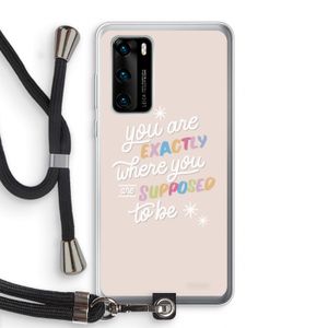 Right Place: Huawei P40 Transparant Hoesje met koord