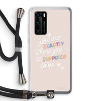 Right Place: Huawei P40 Transparant Hoesje met koord