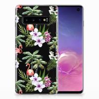 Samsung Galaxy S10 | TPU Hoesje | Flamingo Palms