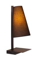 Lucide GREGORY - Bedlamp / Wandlamp - 1xE27 - Met USB oplaadpunt - Zwart