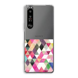 Gekleurde driehoekjes: Sony Xperia 1 III Transparant Hoesje