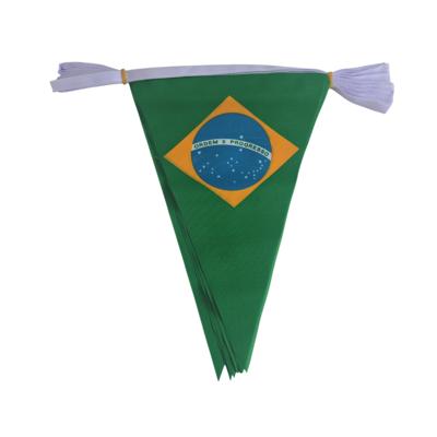 Brazilie landen punt vlaggetjes - 5 meter - polyester - landen - versiering - feestartikelen