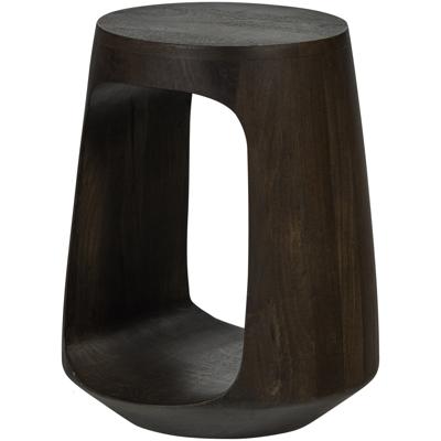 WOOOD Ronde Bijzettafel 'Bayo' Walnoot mangohout, 33cm