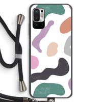 Memphis Shapes: Xiaomi Redmi Note 10 5G Transparant Hoesje met koord