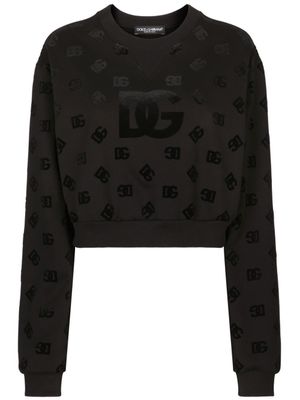 Dolce & Gabbana sweat en coton à logo imprimé - Noir