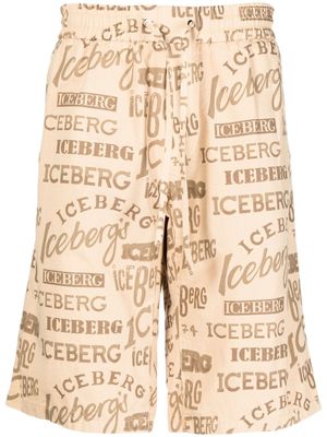 Iceberg short à logo imprimé - Marron