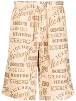 Iceberg short à logo imprimé - Marron