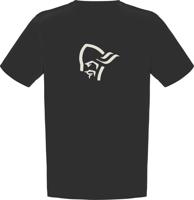 Norrona /29 Cotton VIking T-Shirt Heren Caviar / Snowdrop M