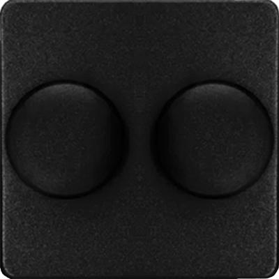 Enzo Kopp hk05 mat zwart afdekplaat + knop duo dimmer - 4621635