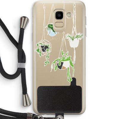 Hang In There: Samsung Galaxy J6 (2018) Transparant Hoesje met koord
