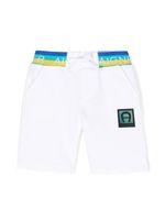 Aigner Kids short de sport à patch logo - Blanc