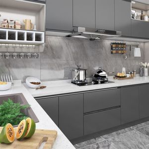VidaXL Meubelfolie zelfklevend 500x90 cm pvc grijs