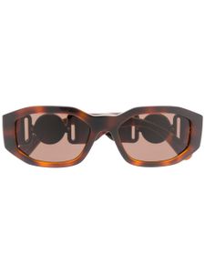 Versace Eyewear lunettes de soleil Hexad Signature - Marron